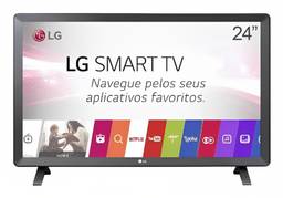Smart TV LED 24' Monitor LG 24TL520S, Wi-Fi, WebOS 3.5, DTV Machine Ready