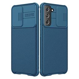 Capa Nillkin para Samsung Galaxy S21, Capa CamShield Pro com capa protetora para câmera deslizante, capa protetora fina para Samsung S21 5G 6,2" (azul)