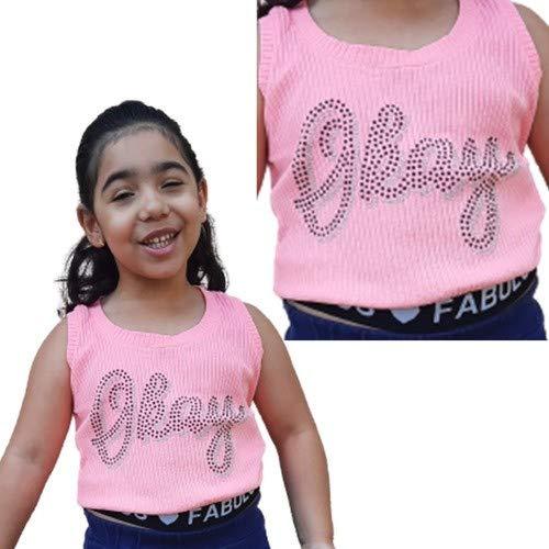Cropped Regata Juvenil Infantil menina Com aplicação de Strass Rosa Neon Soda Company (12)