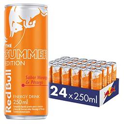 Energético Red Bull Energy Drink, Summer Morango e Pêssego Edition, (24 latas)