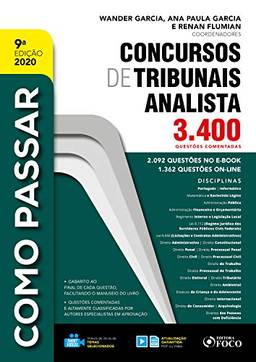 Como passar em concursos de tribunais analista: 3.400 Questões comentadas - 2020