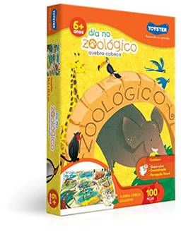 Quebra Cabeça 100 Peças Encapado Dia no Zoológico Toyster Brinquedos