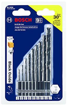 Bosch Conjunto de brocas resistentes de impacto de óxido preto com 9 peças BL9IM