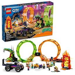 60339 LEGO® City Arena de Acrobacias de Giro Duplo; Kit de Construção (598 peças)