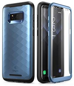 Clayco Série Hera, Capa Protetora para Samsung Galaxy S8, Versão Atualizada, Capa Rígida de Corpo Inteiro, com Protetor de Tela (Azul)