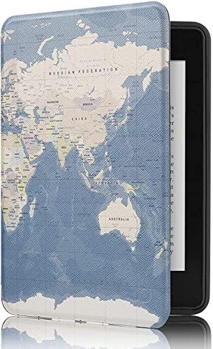 Capa Novo Kindle Paperwhite 11a geração 2021 - WB Ultra leve Silicone Flexível e Sensor Magnético - Mapa Mundi