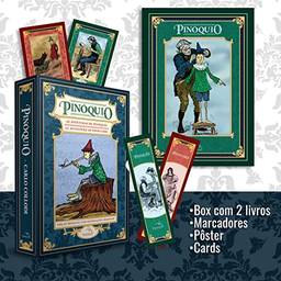 Pinóquio – As aventuras de Pinóquio Box: 2 livros marcador + Pôster + Cards