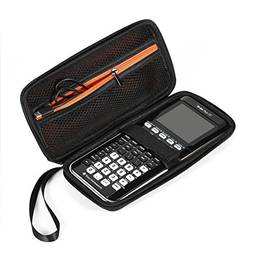 Bolsa de transporte da calculadora gráfica BOVKE para Texas Instruments TI-84 Plus CE/TI-83 Plus CE/Casio fx-9750GII, bolso com zíper extra para cabos USB, manual, lápis, régua e outros itens, preto