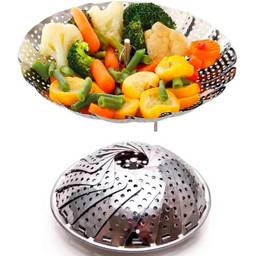 Cesto Cozimento A Vapor Inox Cozinhar Legumes Verduras Fruta