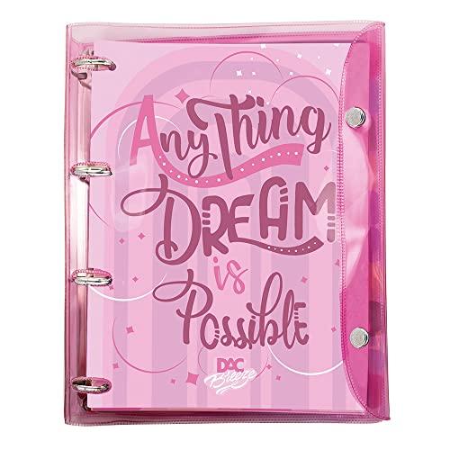 Caderno Argolado Cristal Rosa Breeze Universitário Com 192 Folhas - 3850