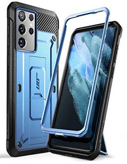 Capa SUPCASE Unicorn Beetle Pro Series projetada para Samsung Galaxy S21 Ultra 5G (versão 2021), capa resistente de corpo inteiro e dupla camada Coldre e suporte sem protetor de tela embutido (Azul)