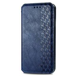 Capa carteira para iPhone 11 Flip Folio Capas de telefone [Fashion Magnetic][Cor lisa] - Azul