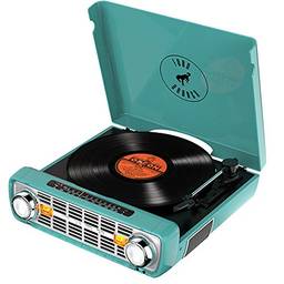 Toca-discos vinil Bronco LP ION com rádio, USB, entrada auxiliar e conversão digital 110v - Verde