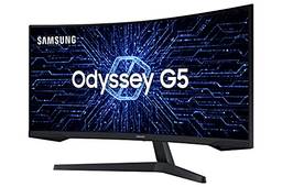 Monitor Gamer Curvo Samsung Odyssey G5 Tela 34" - LC34G55TWWLXZD