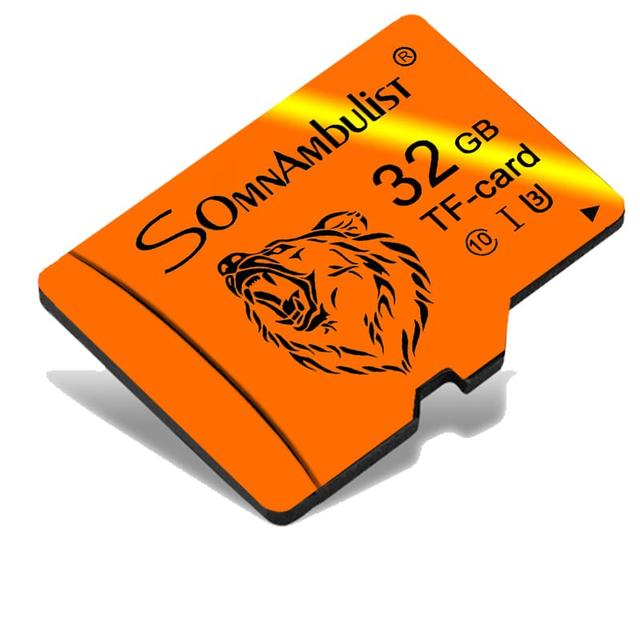 Somnambulist Cartão Micro SD Card 32GB TF Card de Velocidade de Vídeo C10 Certificação Desempenho A1 Aplicativo (Urso 32GB?