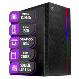 PC CPU Home Office Mancer, Intel Core I5, 16GB De Memória Ram, SSD 240GB