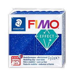 Massa de modelar, Fimo, Efeito Glitter Azul, 57 gramas - 8020-302