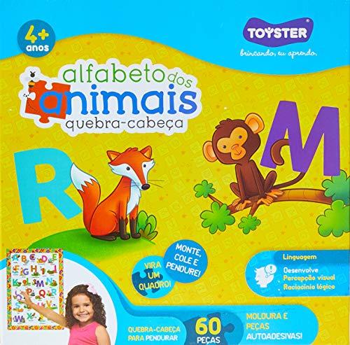 Quebra Cabeça Quadrado 60 Peças Alfabeto dos Animais Toyster Brinquedos