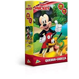 Mickey - Mickey e Pluto - Quebra-cabeça - 60 peças