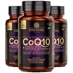 Coenzima Q10 com Ômega 3 TG - 3 unidades de 60 Cápsulas - Essential