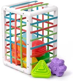 Brinquedos sensoriais para crianças com classificador de formas com elástico, caixa sensorial para meninos e meninas de 1 2 3 anos