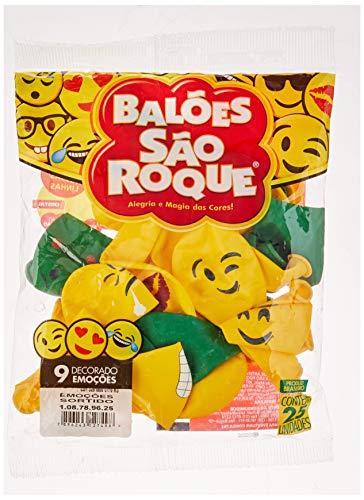 Balão Decorado N.090 Emocoes Modelos Sort. - Pacote com 25 Unidade(s), São Roque, 108789625, Multicor