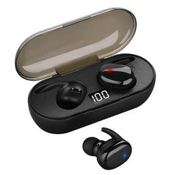 Fones de ouvido sem fio SZAMBIT Fones de ouvido Bluetooth In Ear 5.0 Fones de ouvido sem fio Controle de toque com microfone HD Sound IPX5 Modo individual / duplo para IOS Android Samsung Huawei HTC Preto