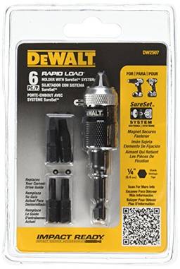DEWALT DW2507 Conjunto compacto de carga rápida, 6 peças