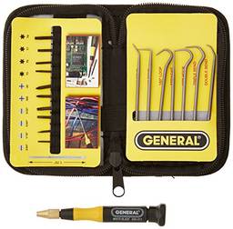 General Tools Conjunto de palhetas e chaves de fenda #63517 com bolsa