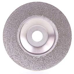 Tomshin Disco de esmeril de diamante de 4 pol. Com roda revestida de grão 60 ferramentas convexas de pedra para esmerilhadeira angular