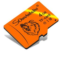 Somnambulist Cartão Micro SD Card 4GB TF Card de Velocidade de Vídeo C10 Certificação Desempenho A1 Aplicativo (Urso 4GB?