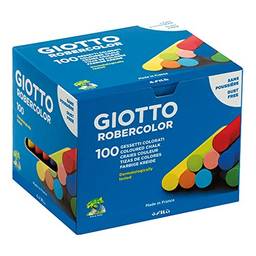 GIOTTO Robercolor, Giz Escolar Antialérgico em 10 Cores, Caixa com 100 Unidades