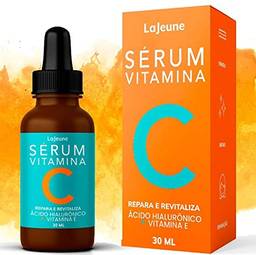 Serum Vitamina C + Ácido Hialurônico + Vitamina E + Ureia - Sérum Facial - 95% Ingredientes Naturais - Clareia, Revitaliza, Restablece, Hidrata e Tonifica a Pele – Ideal para todos os tipos de pele– 30 ml