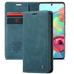 Capa carteira XYX para iPhone Xs Max 6,5 polegadas, textura fosca retrô couro PU carteira capa flip, azul