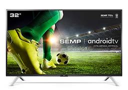 Smart TV LED 32" HD Android SEMP 32S5300, Conversor Digital, Wi-Fi, Bluetooth, 1 USB, 2 HDMI, Comando de Voz e Google Assistant