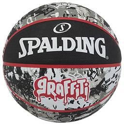 Bola Basquete Spalding Graffiti, Preto e Vermelho, 7