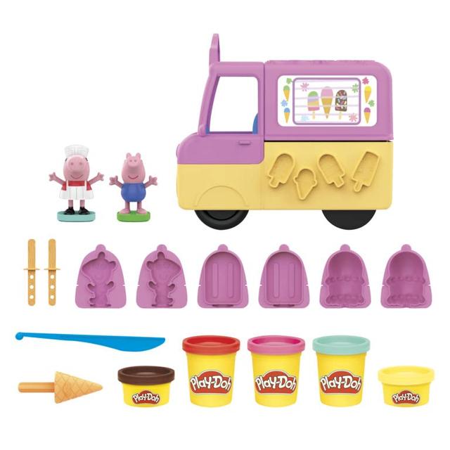 Massa de Modelar Play-Doh Sorveteria Divertida da Peppa, com 5 Potes de Massinha - F3597 - Hasbro, Cores diversas