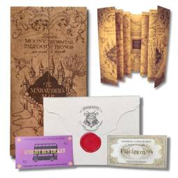 Mapa Do Maroto + Carta Hogwarts + Tickets - Colecionável Harry Potter