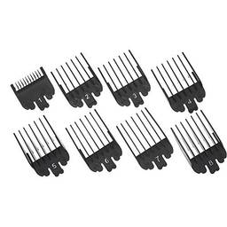 KKmoon Kit de guia de pentes para aparador de cabelo de plástico Acessórios de protetores de aparador de cabelo preto Conjunto de ferramentas para salão de beleza de cabelo preto de 8/10 PCS