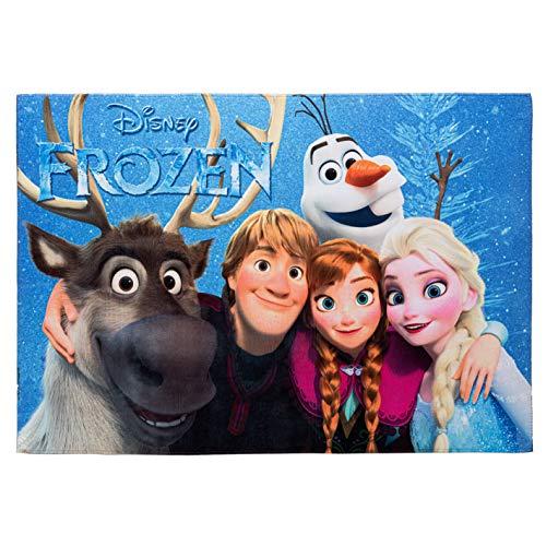 Tapete Joy Disney Frozen Amigos 070X100Cm Azul/Colorido