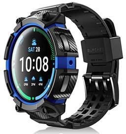 SUPCASE Capa Unicorn Beetle Pro Series para Galaxy Watch 5 Pro 45mm 2022 Release, capa protetora robusta com pulseiras (Azul escuro)