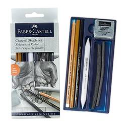 Carvão Sketch Set 7 Unidades, Faber-Castell