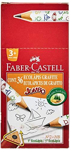 Lápis Grafite, Faber-Castell, 1205J, EcoLápis Jumbo, 36 Unidades, Verde e Vermelho