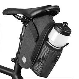 Bolsa de selim de bicicleta com bolso para garrafa de água Bolsa de selim para bicicleta à prova d'água Bolsa de esão de selim traseiro reflexivo para bicicleta com bolsa de chaleira BolsaDAGT