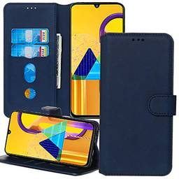 Capa carteira XYX para S20 FE, capa para Samsung S20 FE, capa flip flip de couro PU cor sólida panturrilha para Samsung Galaxy S20 FE (azul)