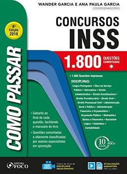Como passar em concursos do INSS: 1.800 questões comentadas