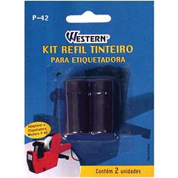 Rolete Entintador Refil P/Etiquetdora - Pacote com 2, Western, P42, Multicor