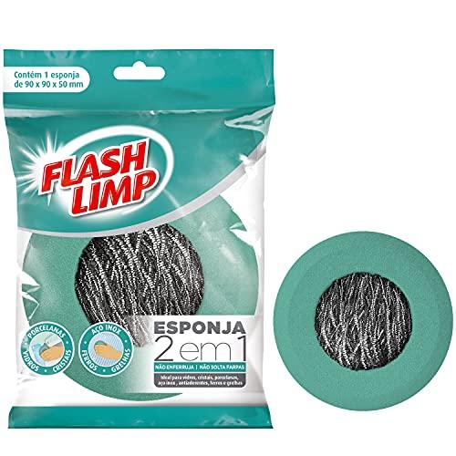 Esponja 2 em 1, para Limpeza pesada ferro e grelha e delicada, EAP0719, Flash Limp