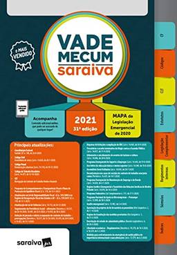 Vade Mecum 2021 Saraiva - Tradicional - 31ª Edição: inclui Mapa de Legislação Emergencial