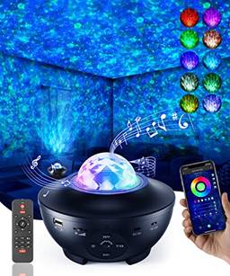 Galaxy Projector Star Projector, Star Light Room Decor Light for Kids and Adults, Smart Night Light for Bedroom with Bluetooth Music Speaker, APP Control, Remote Control